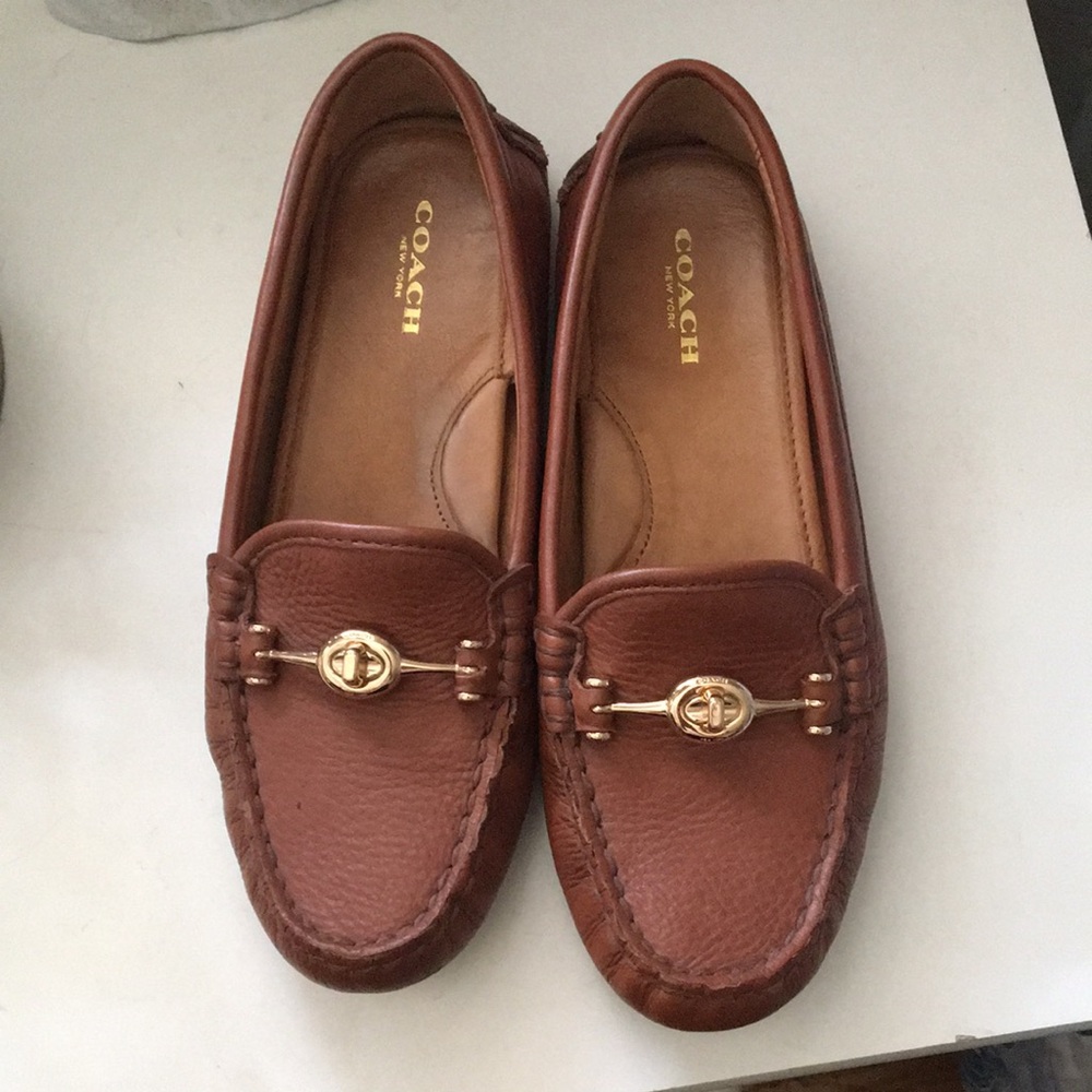 Coach Women's Tan Leather Loafers